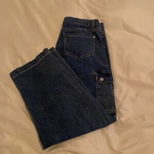 Northern Reflections Denim Cargo Cropped Pants